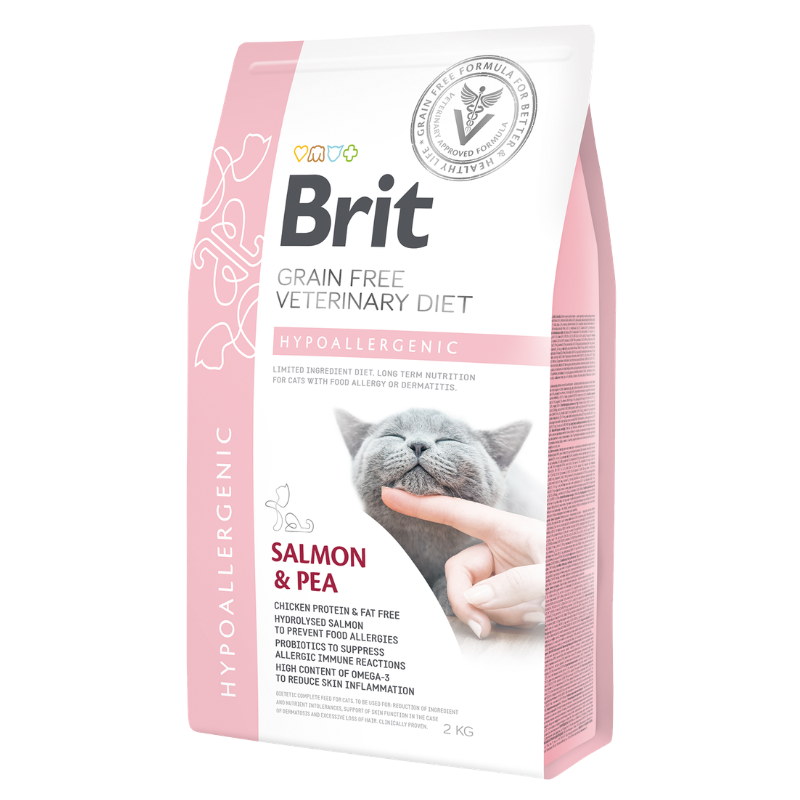 BRIT GF VET DIETS CAT HYPOALLERGENIC - 2 KG