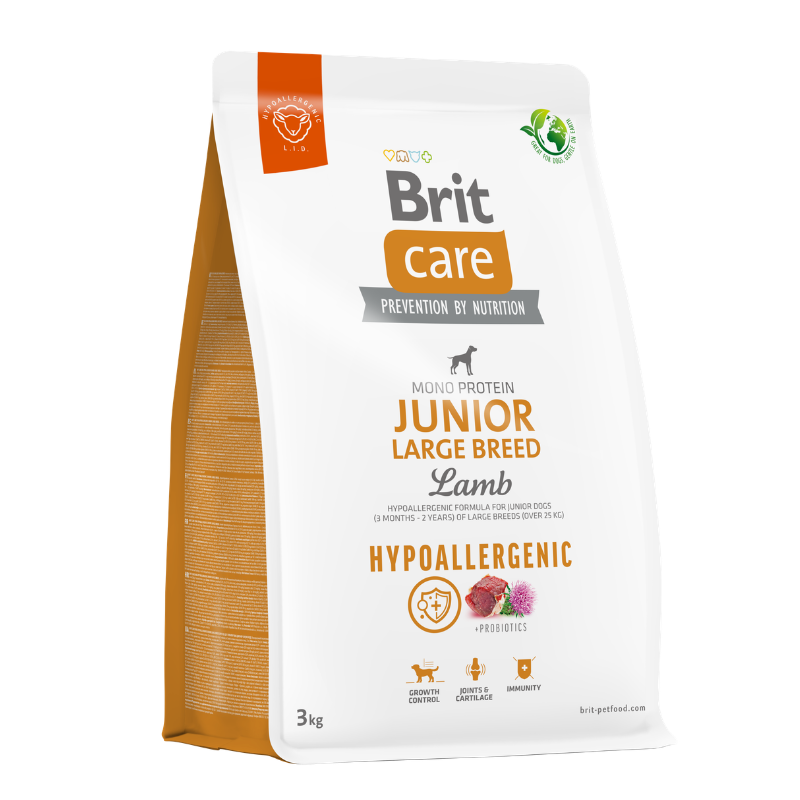 BRIT CARE HYPOALLERGENIC JUNIOR LARGE BREED L&R - 3 KG
