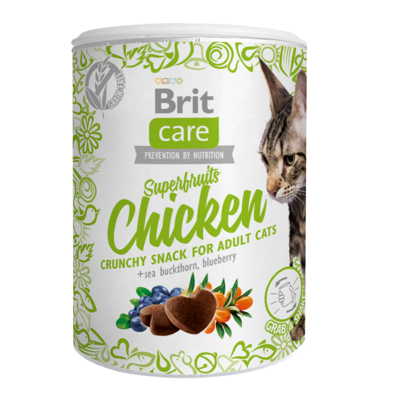 BRIT CARE CAT SNACK SUPERFRUITS CHICKEN - 100 G