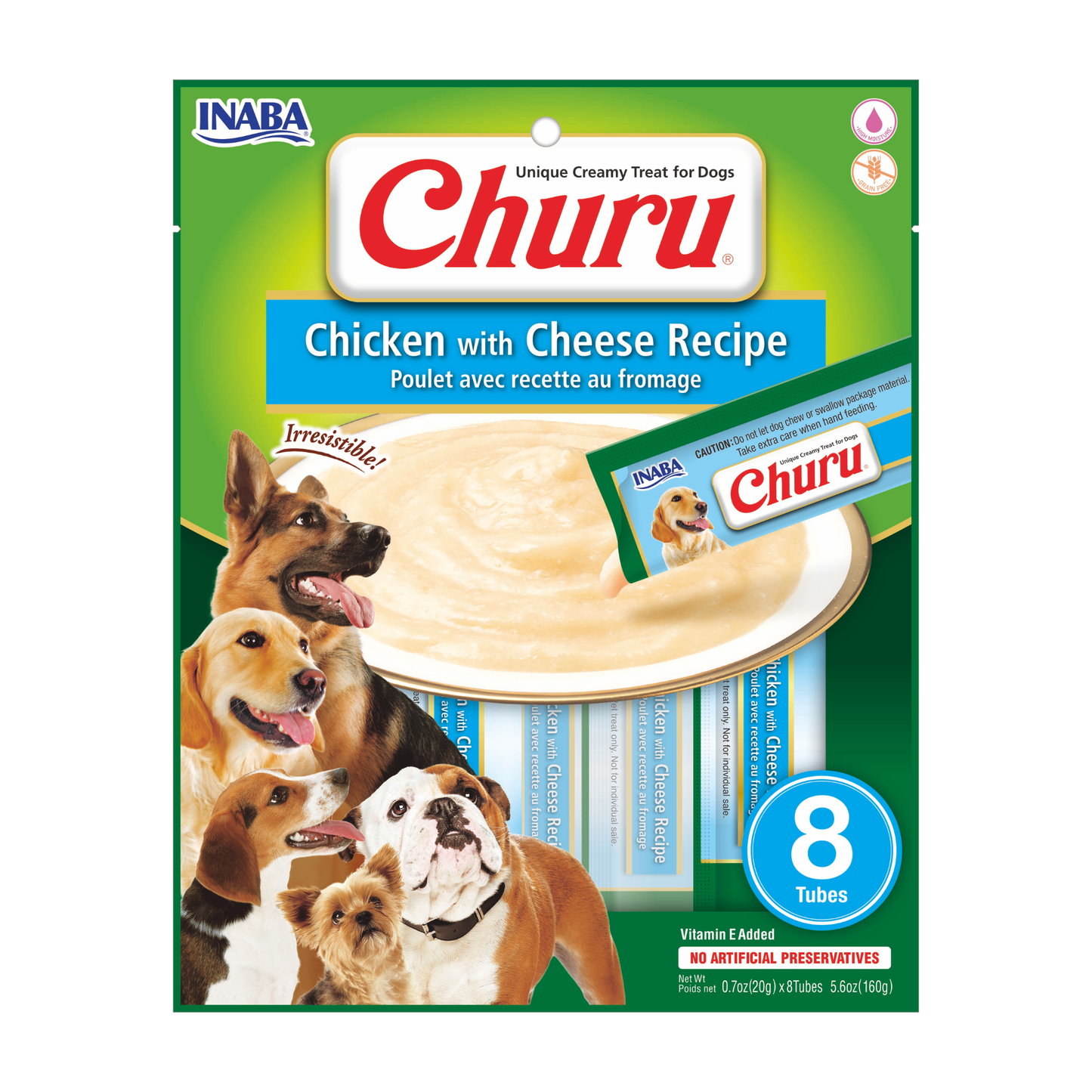 CHURU DOG CHICKEN/CHEESE X 8 TUBOS