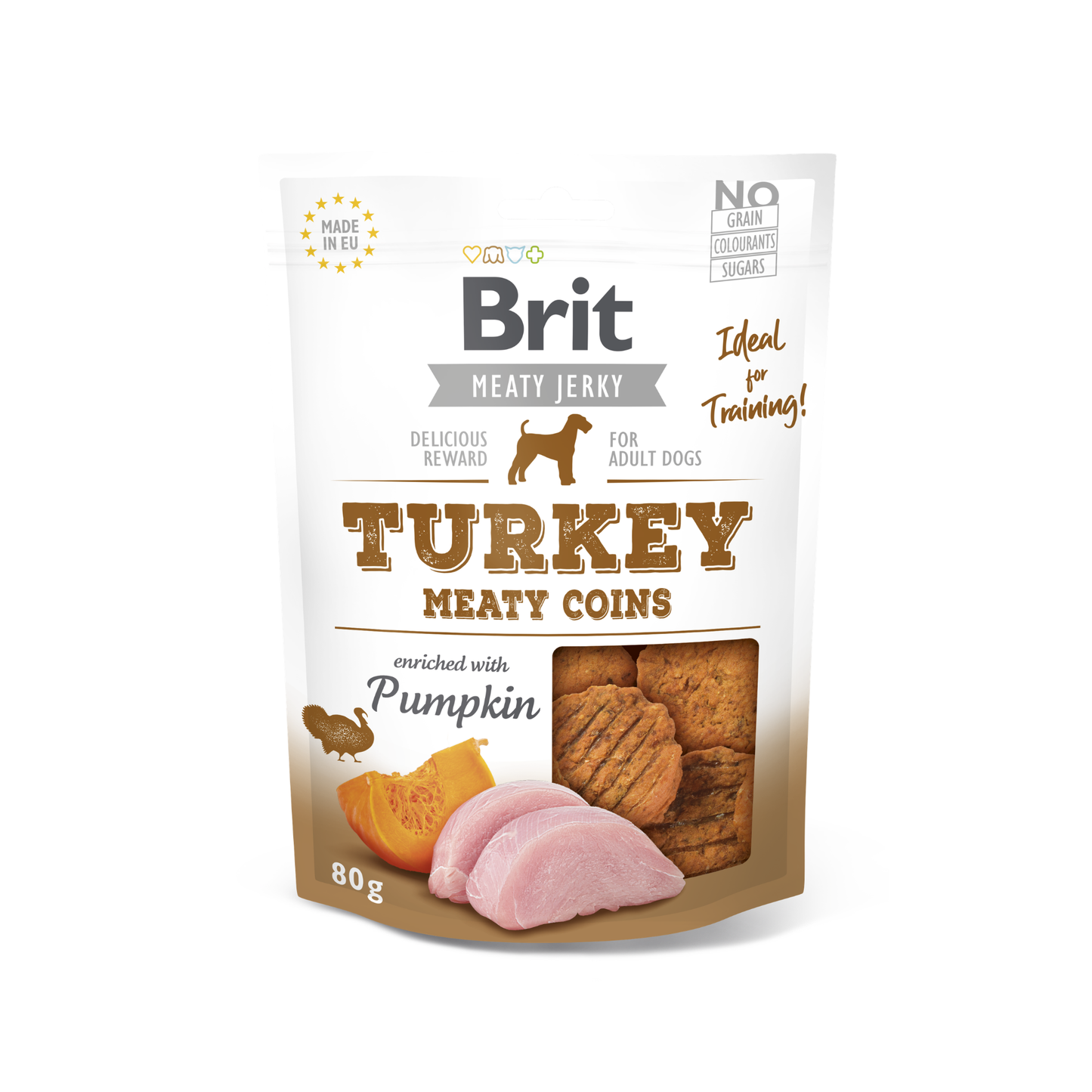 BRIT JERKY SNACK TURKEY MEATY COINS FOR DOGS