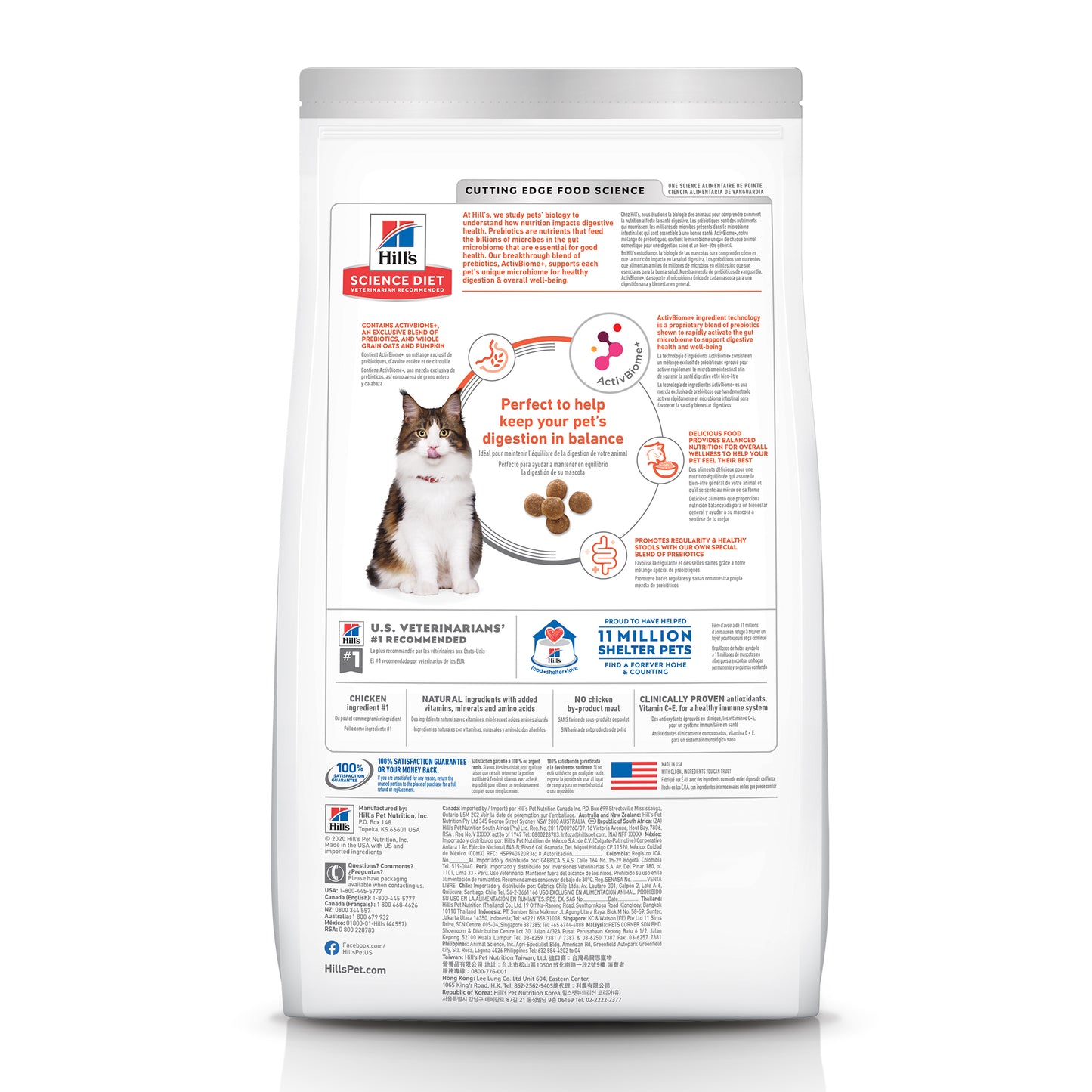 Hill's Science Diet Perfect Digestion, alimento de cuidado digestivo para gato adulto