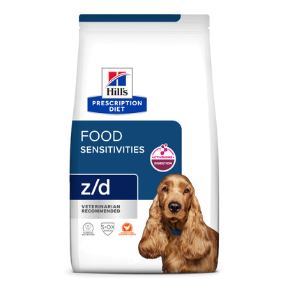 Hill's z/d alimento para perro sensibilidades alimentarias