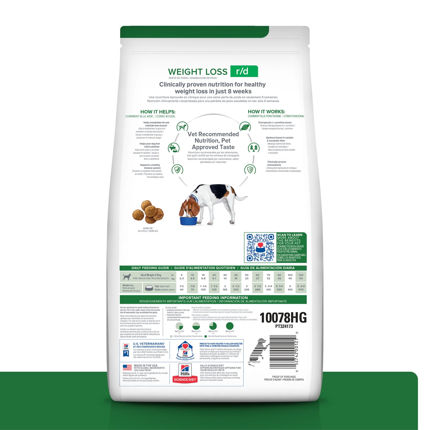 Hill's Prescription Diet r/d alimento para perro control de peso 3.9 Kg