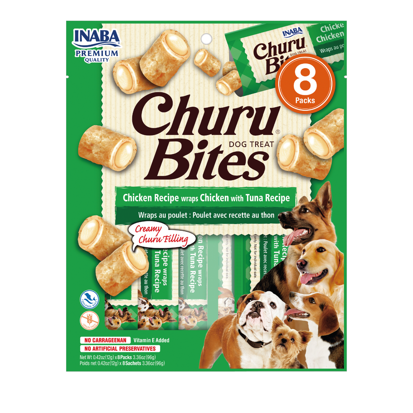 CHURU BITES DOG RECETA DE POLLO Y ATUN- 8 UND