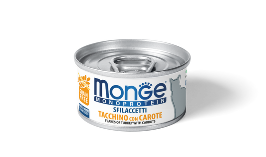 Monge FELINE ADULT MONOPROTEIN PAVO Y ZANAHORIA - 80 G
