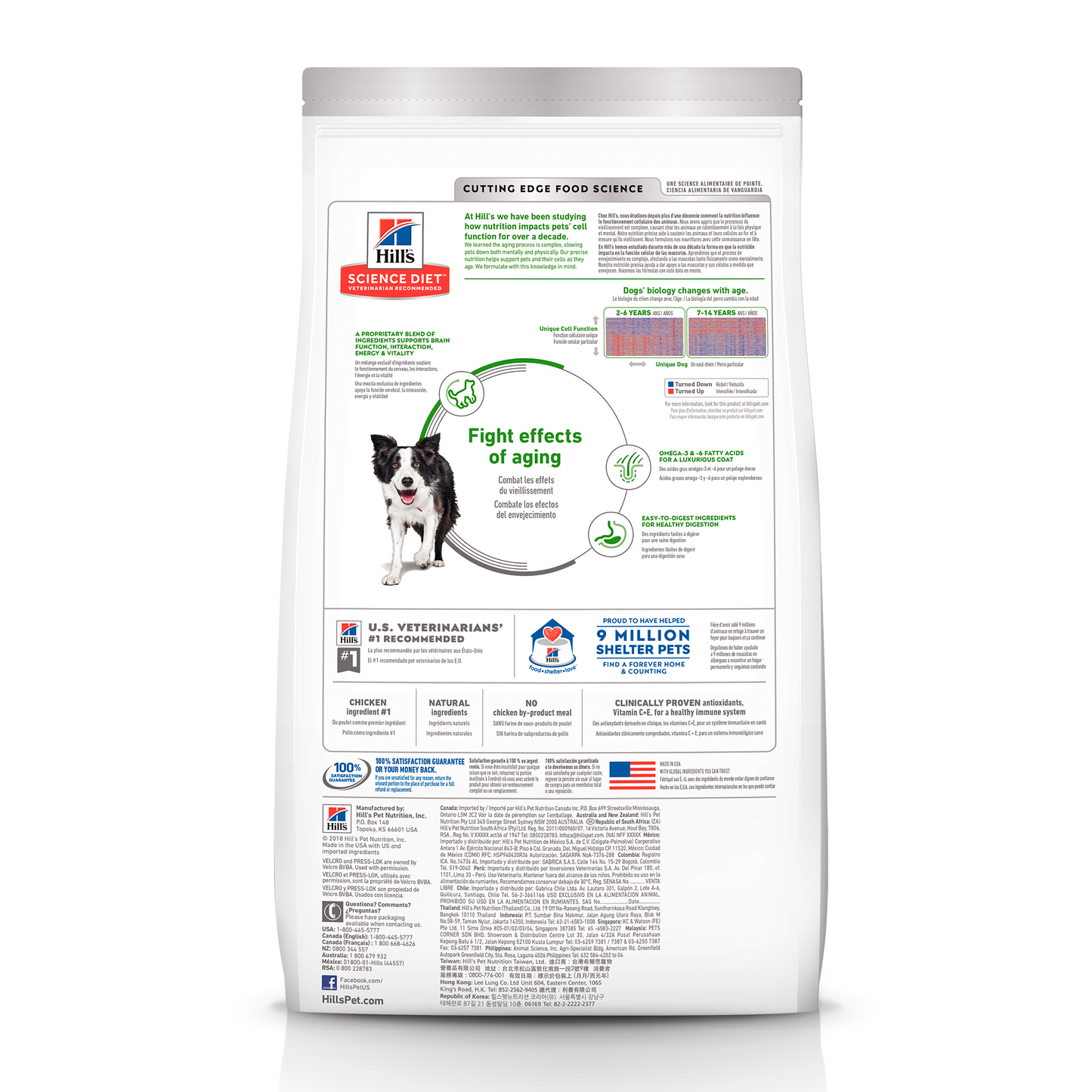 Hill's Science Diet Senior Vitality alimento perro senior sabor pollo