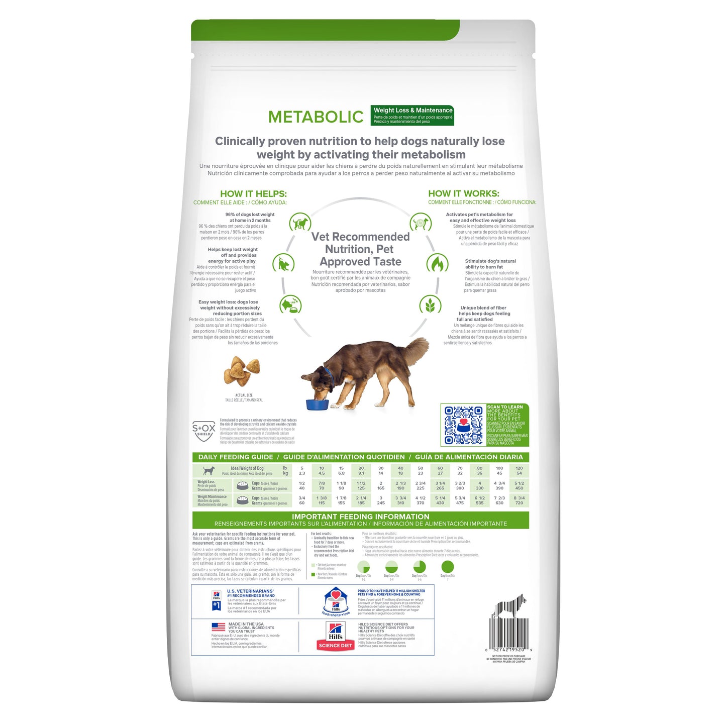 Hill's Metabolic alimento para perro mantenimiento y pérdida de peso