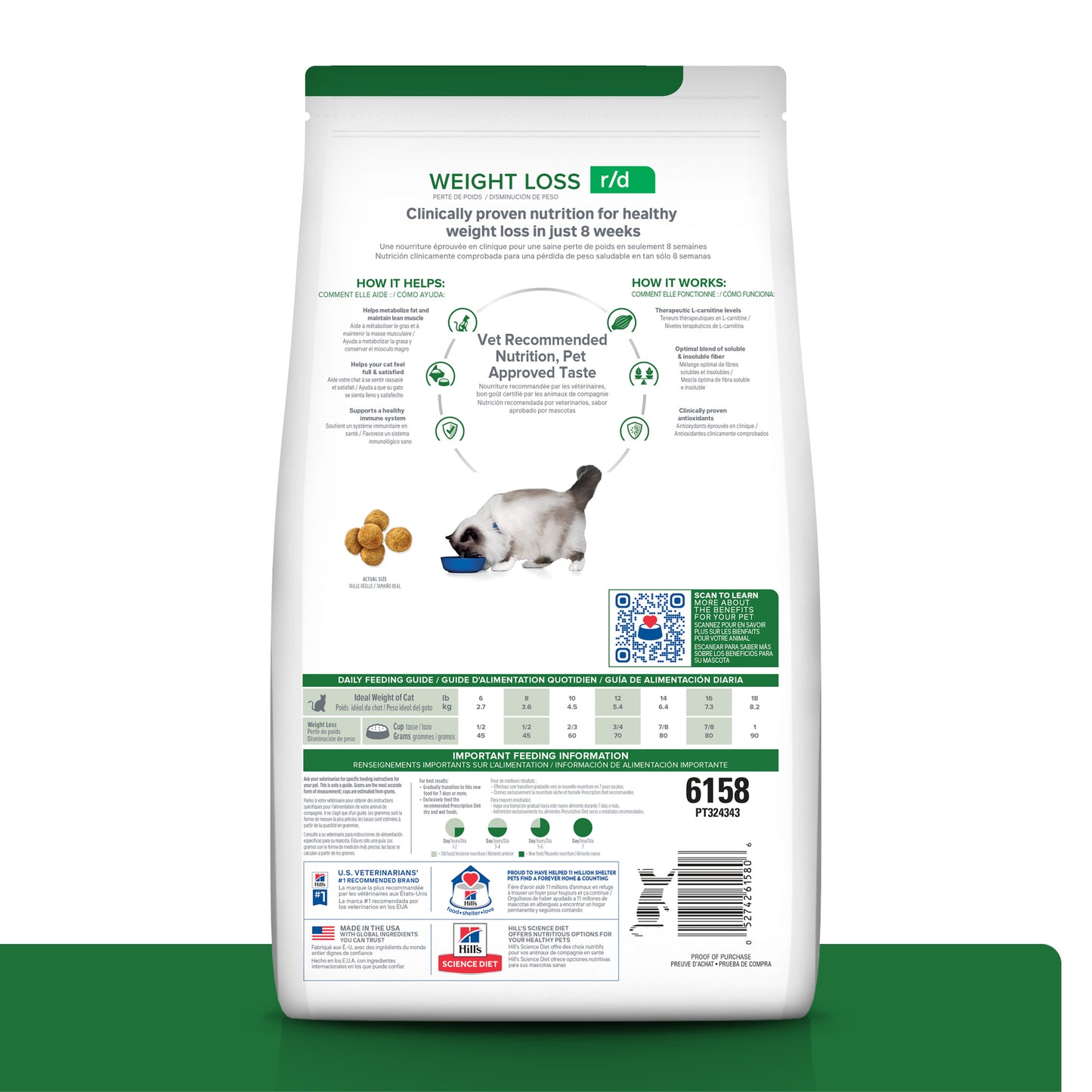 Hill's Prescription Diet r/d alimento para Gato pérdida de peso 1.8 Kg