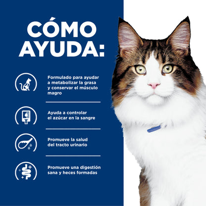 Hill's w/d alimento para gato manejo de peso/glucosa 1.8 Kg