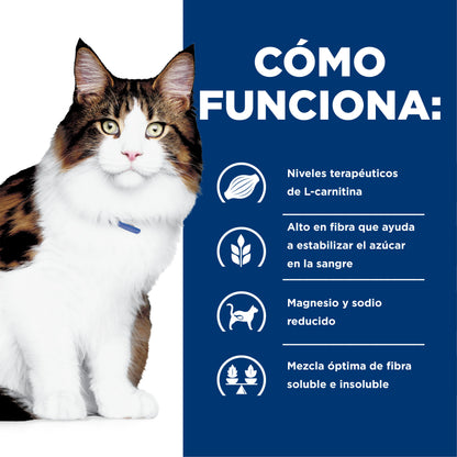 Hill's w/d alimento para gato manejo de peso/glucosa 1.8 Kg