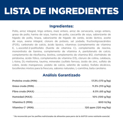 Hill's Adult 7+ alimento para perro senior raza pequeña y mini 2Kg