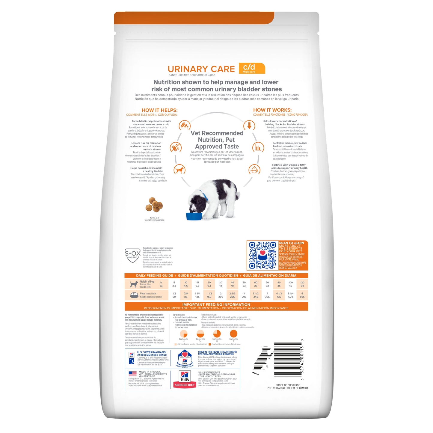 Hill's Prescription Diet c/d alimento para perro, cuidado urinario 3.9 Kg
