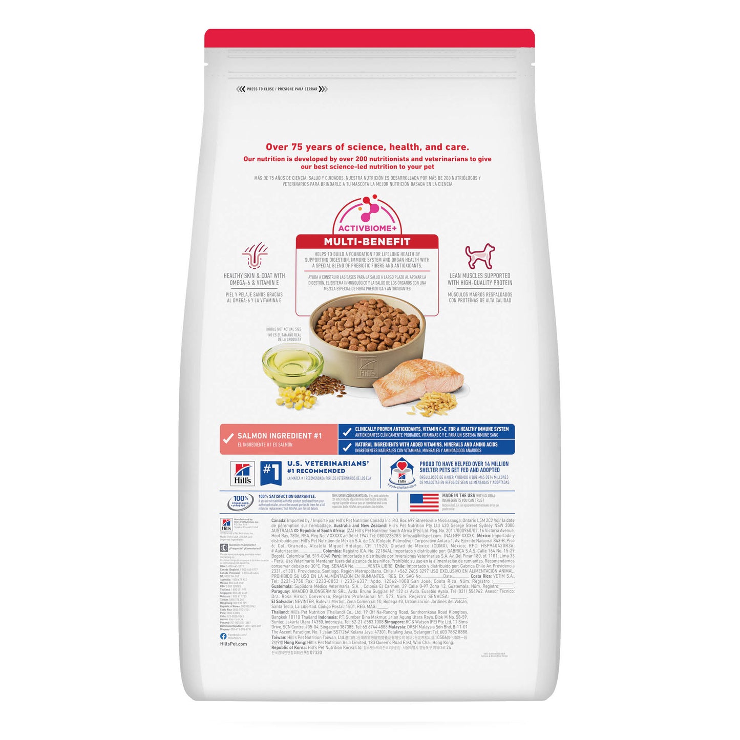 Hill's Science Diet Adult, alimento saludable perro adulto receta de salmón