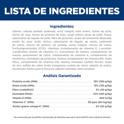 Hill's Science Diet Adult, alimento saludable perro adulto receta de salmón