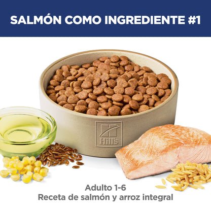 Hill's Science Diet Adult, alimento saludable perro adulto receta de salmón