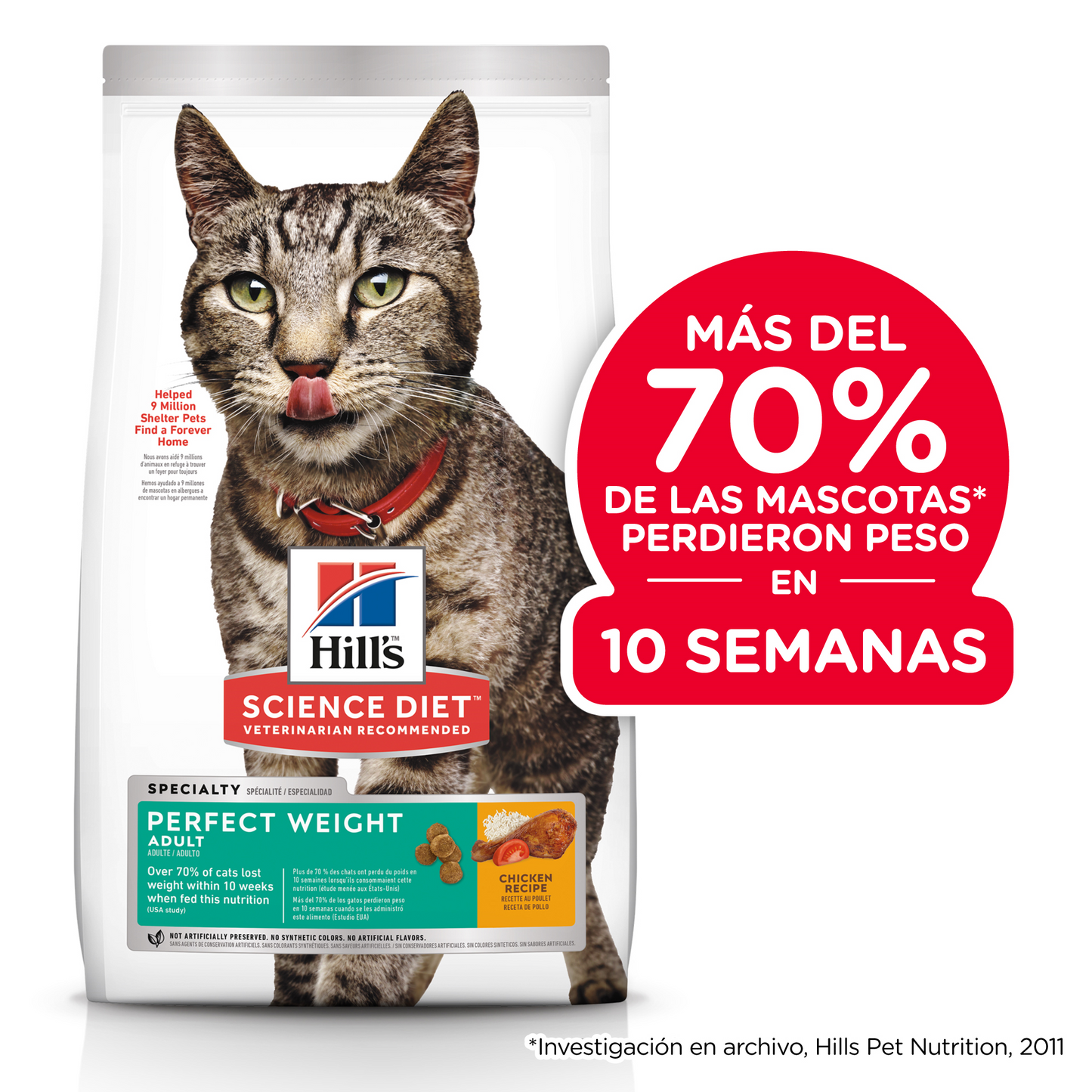 Hill's Science Diet alimento de control de peso para gato adulto