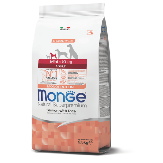Monge CANINE ADULT MINI SALMON Y ARROZ - 2.5 KG