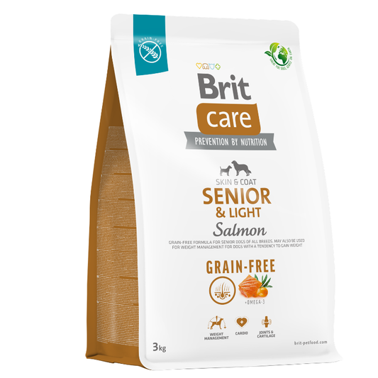 BRIT CARE GRAIN FREE SENIOR & LIGHT SALMON  - 3 KG