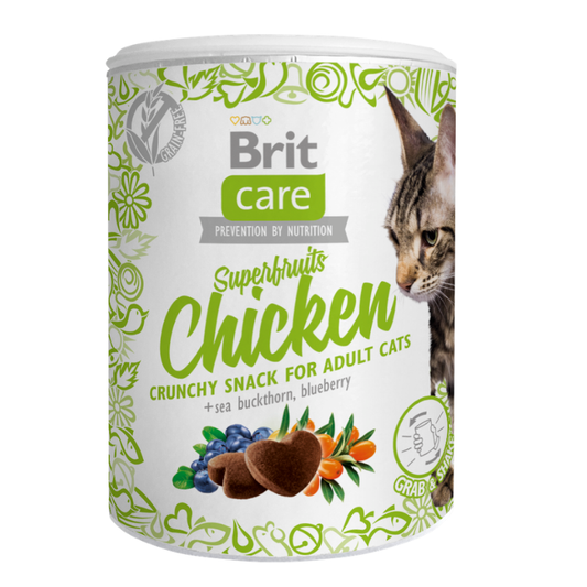 BRIT CARE CAT SNACK SUPERFRUITS CHICKEN - 100 G