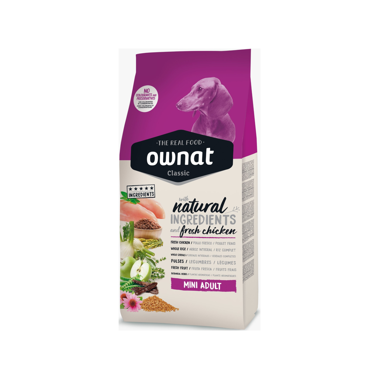 Ownat Classic Mini Adult – Alimento Premium para Perros Adultos de Razas Pequeñas