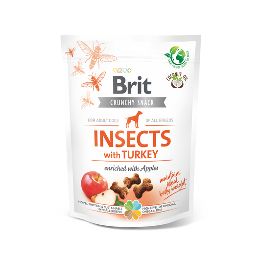 BRIT CRUNCHY SNACK INSECTS WITH TURKEY - 200 GR