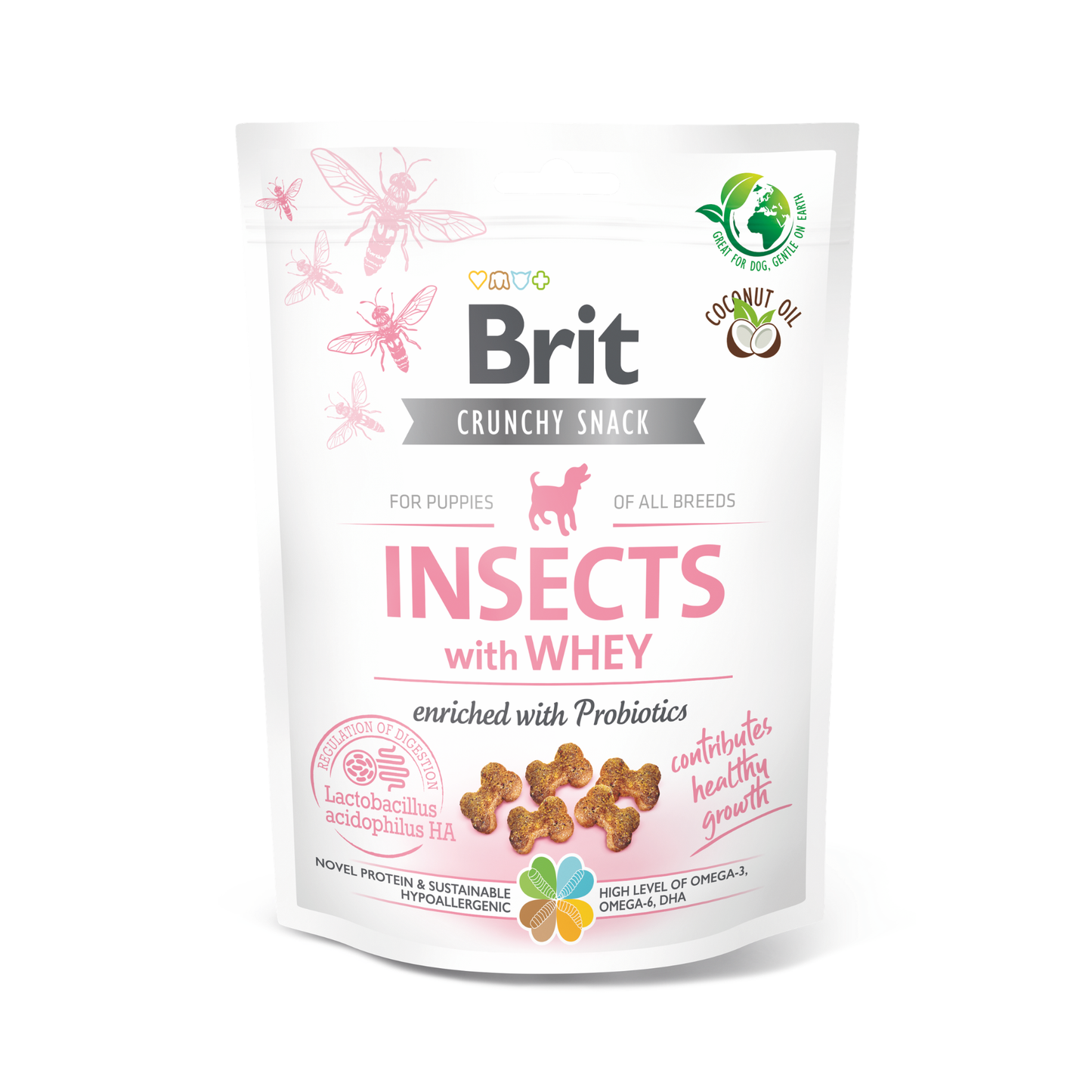 BRIT CRUNCHY SNACK INSECTS WITH WHEY - 200 GR