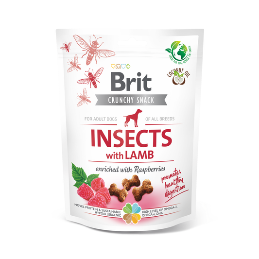 BRIT CRUNCHY SNACK INSECTS WITH LAMB - 200 GR