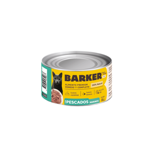 BARKER LATA GATOS PESCADOS MARINOS  (85g)