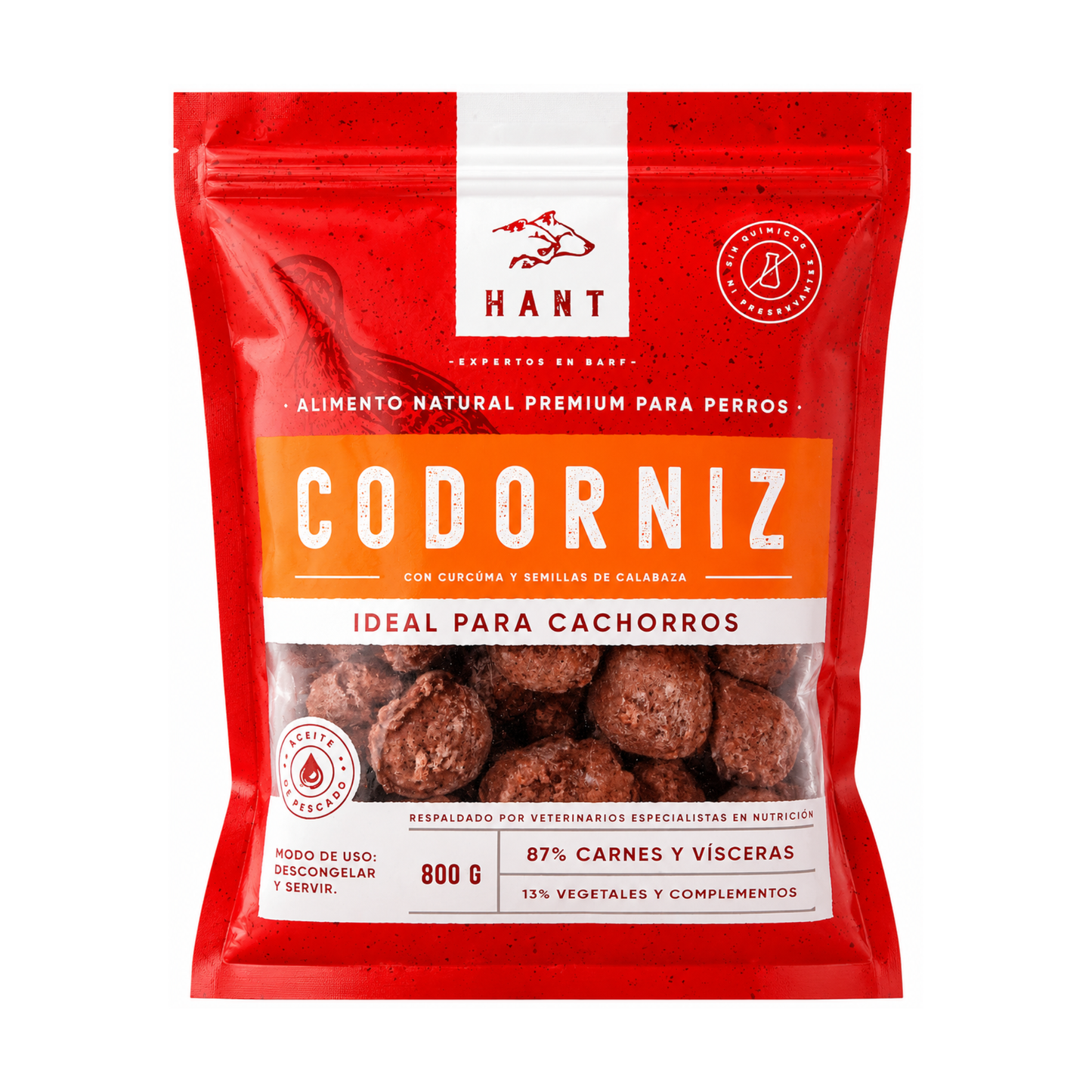 Hant Albondigas Codorniz Perro 800 Gr