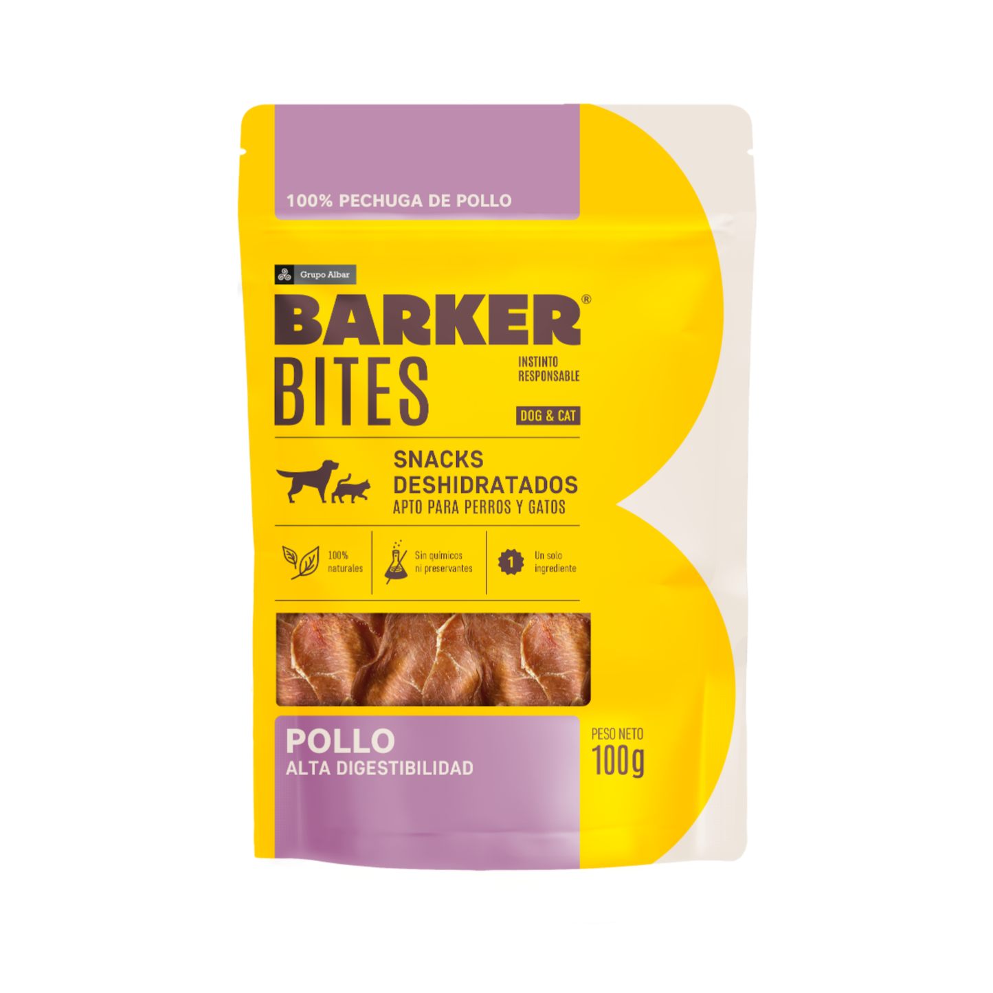 Bites de Pollo Deshidratado 100 Gr