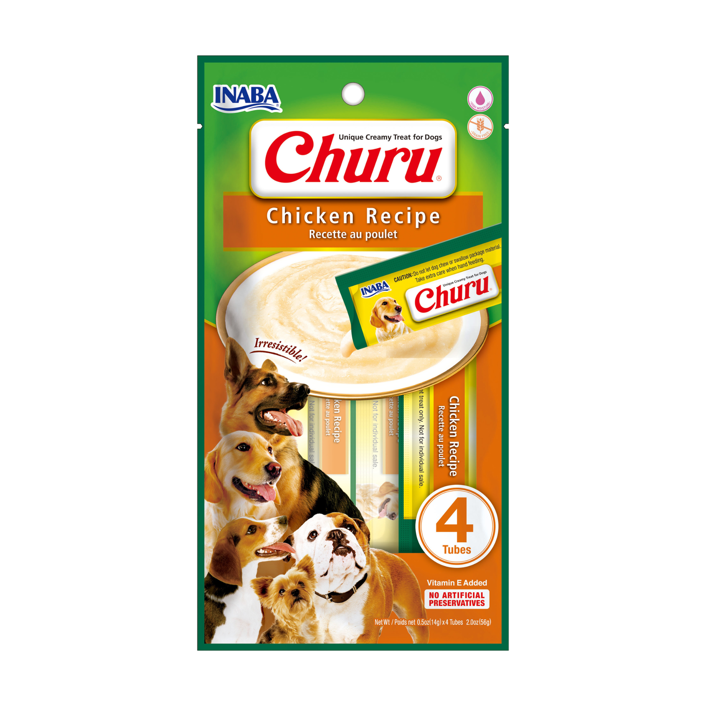 CHURU DOG CHICKEN X 4 TUBOS