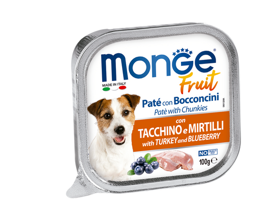 Monge CANINE FRUIT PAVO Y ARANDANOS - 100 G