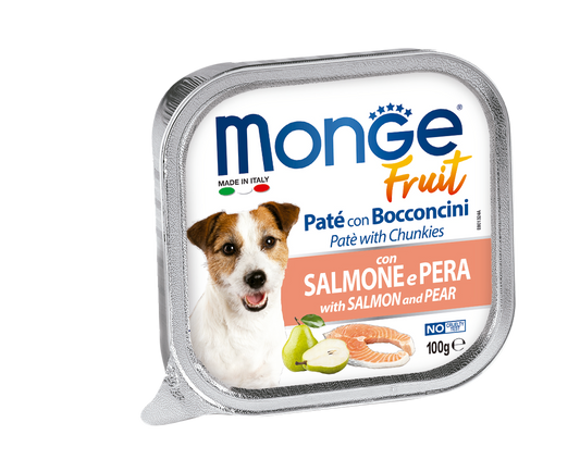 Monge CANINE FRUIT SALMON Y PERA - 100 G